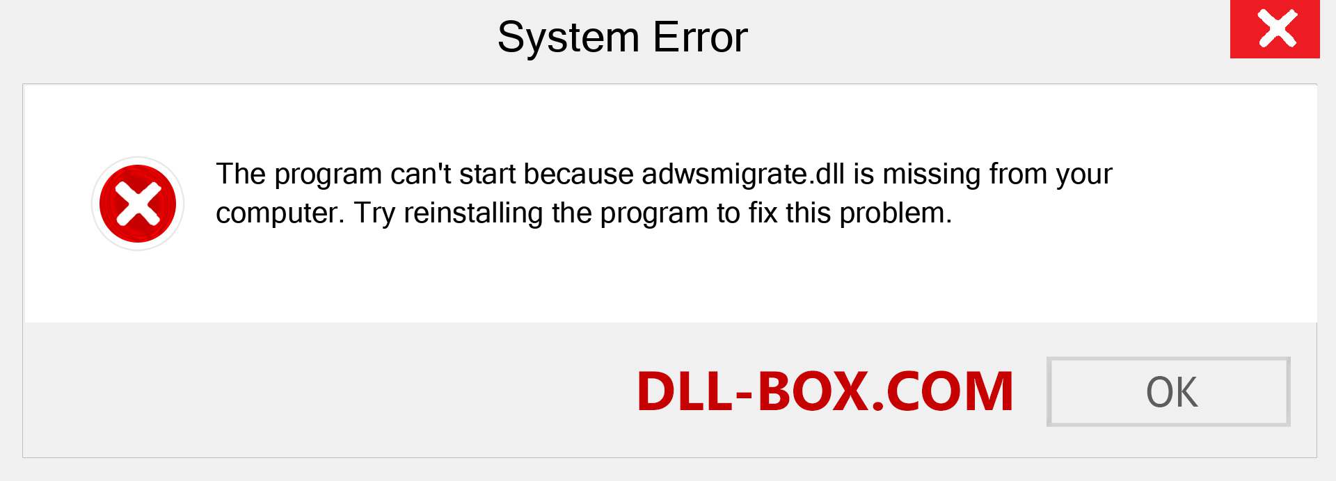  adwsmigrate.dll file is missing?. Download for Windows 7, 8, 10 - Fix  adwsmigrate dll Missing Error on Windows, photos, images